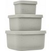 KikkaBoo Sada boxů na svačinu 3 ks Platinum Silicone Sand KikkaBoo Sada boxů na svačinu 3 ks Platinum Silicone Sand
