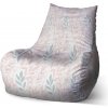 Sablio Sedací vak Bean Ružové a modré lístky - 60 x 70 x 70 cm Sablio Sedací vak Bean Ružové a modré lístky - 60 x 70 x 70 cm