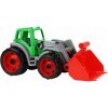 Traktor-nakladač-bagr se lžící plast na volný chod zelený Traktor-nakladač-bagr se lžící plast na volný chod zelený
