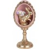 Clayre & Eef Zlato-ružová dekorácia králik vo vajíčku na podstavci - 11*10*21 cm - Clayre & Eef Clayre & Eef Zlato-ružová dekorácia králik vo vajíčku na podstavci - 11*10*21 cm - Clayre & Eef