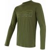 Sensor merino Active PT LOGO pánské triko dlhý rukáv černá/šedá