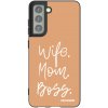 Picasee silikonový černý obal pro Samsung Galaxy S21 FE 5G - Boss Mama Picasee silikonový černý obal pro Samsung Galaxy S21 FE 5G - Boss Mama