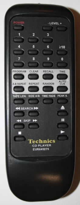 Diaľkový ovládač Emerx Technics EUR645275, SL-PG4