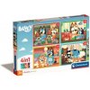 Puzzle 4 w 1. Super kolor. Bluey Puzzle 4 w 1. Super kolor. Bluey