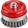Kartáč hrnčekový M14 vrkočový, oceľový drôt 0,5mm, 100mm Kartáč hrnčekový M14 vrkočový, oceľový drôt 0,5mm, 100mm