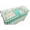 5 dielna súprava do postieľky (mantinel 360 cm) biela so zelenou - Zvieratka na hojdačke (vhodné do postieľky rozmerov 120x60 cm) 5 dielna súprava do postieľky (mantinel 360 cm) biela so zelenou - Zvieratka na hojdačke (vhodné do postieľky rozmerov 120x60 cm)