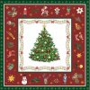 Ambiente obrúsky Christmas Evergreen Red veľké 33x33cm Ambiente obrúsky Christmas Evergreen Red veľké 33x33cm
