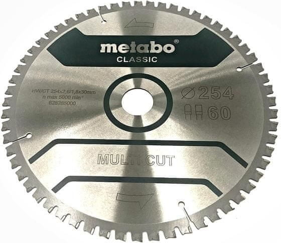 Metabo kotouč pilový MULTI CUT CLASSIC 254x30 60FZ/TZ 5°neg.