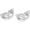 Konektor Putá so zirkónmi bez nikla 10x22x2mm, 1 ks (Kovový konektor) Konektor Putá so zirkónmi bez nikla 10x22x2mm, 1 ks (Kovový konektor)