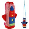 Teddies Obal plyšový na detskú fľašu raketa plyš 12x22cm 2 farby Teddies Obal plyšový na detskú fľašu raketa plyš 12x22cm 2 farby