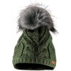 Bontis Dámska zimná čiapka s kožušinovým brmbolcom - Olivová | uni Bontis Dámska zimná čiapka s kožušinovým brmbolcom - Olivová | uni