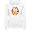 AWDis Hoodie Mikina - Dizajn - Smrtka v Pive - Arktická biela - S - Dámske AWDis Hoodie Mikina - Dizajn - Smrtka v Pive - Arktická biela - S - Dámske