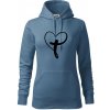 Jesus srdce - Mikina dámská Cape s kapucí - M ( Denim ) Jesus srdce - Mikina dámská Cape s kapucí - M ( Denim )
