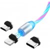 Bomba LED svietiaci magnetický USB kábel 3v1 pre iPhone/Android 1M Farba: Multi - farebný Bomba LED svietiaci magnetický USB kábel 3v1 pre iPhone/Android 1M Farba: Multi - farebný