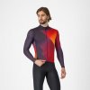 CASTELLI Cyklistický dres s dlhým rukávom zimný - AMPLIFY - čierna/červená/žltá 3XL CASTELLI Cyklistický dres s dlhým rukávom zimný - AMPLIFY - čierna/červená/žltá 3XL
