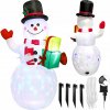 Nafukovací Snehuliak Vianočná ozdoba Vianoce Podsvietený 150 cm LED Nafukovací Snehuliak Vianočná ozdoba Vianoce Podsvietený 150 cm LED