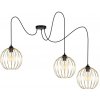 Belis | Luster na lanku MATT 3xE27/60W/230V pavúk čierna/zlatá | BE0727 Belis | Luster na lanku MATT 3xE27/60W/230V pavúk čierna/zlatá | BE0727