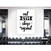 Nalepte.cz Eat gym sleep repeat nálepka na stenu výška 45 cm Nalepte.cz Eat gym sleep repeat nálepka na stenu výška 45 cm