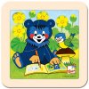 Bino Puzzle Baribal s omaľovankou, 4 dieliky Bino Puzzle Baribal s omaľovankou, 4 dieliky