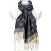 Cashmere Dámsky modrý teplý dlhý zimný šál 208x66 cm Cashmere Dámsky modrý teplý dlhý zimný šál 208x66 cm