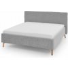Svetlosivá čalúnená dvojlôžková posteľ s úložným priestorom s roštom 180x200 cm Riva – Meise Möbel Svetlosivá čalúnená dvojlôžková posteľ s úložným priestorom s roštom 180x200 cm Riva – Meise Möbel