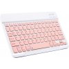 Počítárna Bezdrôtová klávesnica pre iMac, PC, notebooky, tablety, telefóny - bielo-ružová Počítárna Bezdrôtová klávesnica pre iMac, PC, notebooky, tablety, telefóny - bielo-ružová