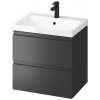 Cersanit Moduo SET, závesná skrinka 60x45x62 cm + umývadlo 60cm, antracitová matná, S801-483 Cersanit Moduo SET, závesná skrinka 60x45x62 cm + umývadlo 60cm, antracitová matná, S801-483