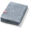 Baby Ono Pletená deka bambusová deka, šedá srdiečka