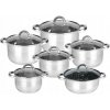 Súprava hrncov Ronner, oceľové hrnce, nerezová oceľ, 12 ks Súprava hrncov Ronner, oceľové hrnce, nerezová oceľ, 12 ks