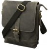 Impex Crossbody taška s chlopňou - olejovaná hovädzia lovecká koža antracitová Veľkosť: UNI Impex Crossbody taška s chlopňou - olejovaná hovädzia lovecká koža antracitová Veľkosť: UNI