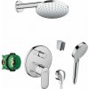 Hansgrohe Sprchový set s batériou pod omietku, s telesom, priemer 20 cm, 2 prúdy, chróm SANI21HHH012-HG Hansgrohe Sprchový set s batériou pod omietku, s telesom, priemer 20 cm, 2 prúdy, chróm SANI21HHH012-HG