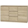 Nábytek PEGAS s.r.o. Komoda TOPA 2D3S 120, Dub sonoma Nábytek PEGAS s.r.o. Komoda TOPA 2D3S 120, Dub sonoma
