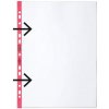 Euroobal DURABLE otvorený zľava A4 90mic s červeným okrajom 100ks Euroobal DURABLE otvorený zľava A4 90mic s červeným okrajom 100ks