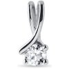 Prívesok stužka z bieleho zlata s briliantom KLENOTA P0066202 Prívesok stužka z bieleho zlata s briliantom KLENOTA P0066202