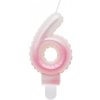 Tortové sviečky - perleťová bielo-ružová 6 (7cm) Tortové sviečky - perleťová bielo-ružová 6 (7cm)