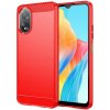 Gumený kryt Brushed Carbon na Oppo A38 - Červená Gumený kryt Brushed Carbon na Oppo A38 - Červená