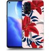 Picasee silikónový čierny obal pre OPPO Reno 5 5G - Red Lily Picasee silikónový čierny obal pre OPPO Reno 5 5G - Red Lily