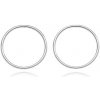 Šperky eshop - Strieborné náušnice 925 - tenké hladké kruhy, 10 mm A15.15 Šperky eshop - Strieborné náušnice 925 - tenké hladké kruhy, 10 mm A15.15