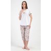 Dámské pyžamo kapri Moře - světle šedá - XL Dámské pyžamo kapri Moře - světle šedá - XL