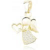 Olivie Strieborný pozlátený prívesok ANJEL so srdiečkom 2994 Ag 925; ≤1,2 g. Olivie Strieborný pozlátený prívesok ANJEL so srdiečkom 2994 Ag 925; ≤1,2 g.