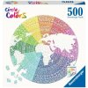RAVENSBURGER Kulaté puzzle Kruh barev: Mandala 500 dílků RAVENSBURGER Kulaté puzzle Kruh barev: Mandala 500 dílků