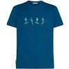 Pánske tričko Icebreaker Men Merino 150 Tech Lite SS Tee Snow Day Veľkosť: M / Farba: modrá Pánske tričko Icebreaker Men Merino 150 Tech Lite SS Tee Snow Day Veľkosť: M / Farba: modrá