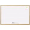 Biela magnetická tabuľa, 120x90cm (A0), popisná, prírodný drevený rám Biela magnetická tabuľa, 120x90cm (A0), popisná, prírodný drevený rám