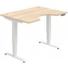 Pracovný stôl Motion Ergo, PO, 3S, 120x61-128x90 cm, agát/biela Pracovný stôl Motion Ergo, PO, 3S, 120x61-128x90 cm, agát/biela