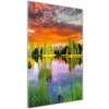 Vertikálny foto obraz sklenený Jazero v lese 50x100 cm Vertikálny foto obraz sklenený Jazero v lese 50x100 cm