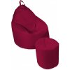 Lehárko sedací vak - Vajce a taburet Štandard - bordová Lehárko sedací vak - Vajce a taburet Štandard - bordová