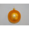 ONREX Vianočná ozdoba sklenená guľa zlatá/oranžová hviezdičky pr. 8 cm ONREX Vianočná ozdoba sklenená guľa zlatá/oranžová hviezdičky pr. 8 cm