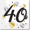 Procos servítky s číslom 40 milestone 33x33cm 20ks Procos servítky s číslom 40 milestone 33x33cm 20ks