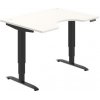 Pracovný stôl Motion Ergo, PO, 3S, 120x61-128x90 cm, biela/čierna Pracovný stôl Motion Ergo, PO, 3S, 120x61-128x90 cm, biela/čierna