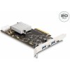 Delock PCI Express x8 karta se 2 x USB 20 Gbps USB Type-C™ samice a 2 x USB 5Gbps Typu-A samice - Quad Channel Delock PCI Express x8 karta se 2 x USB 20 Gbps USB Type-C™ samice a 2 x USB 5Gbps Typu-A samice - Quad Channel